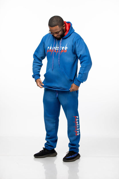 Blue Acid Wash Jogging Suit